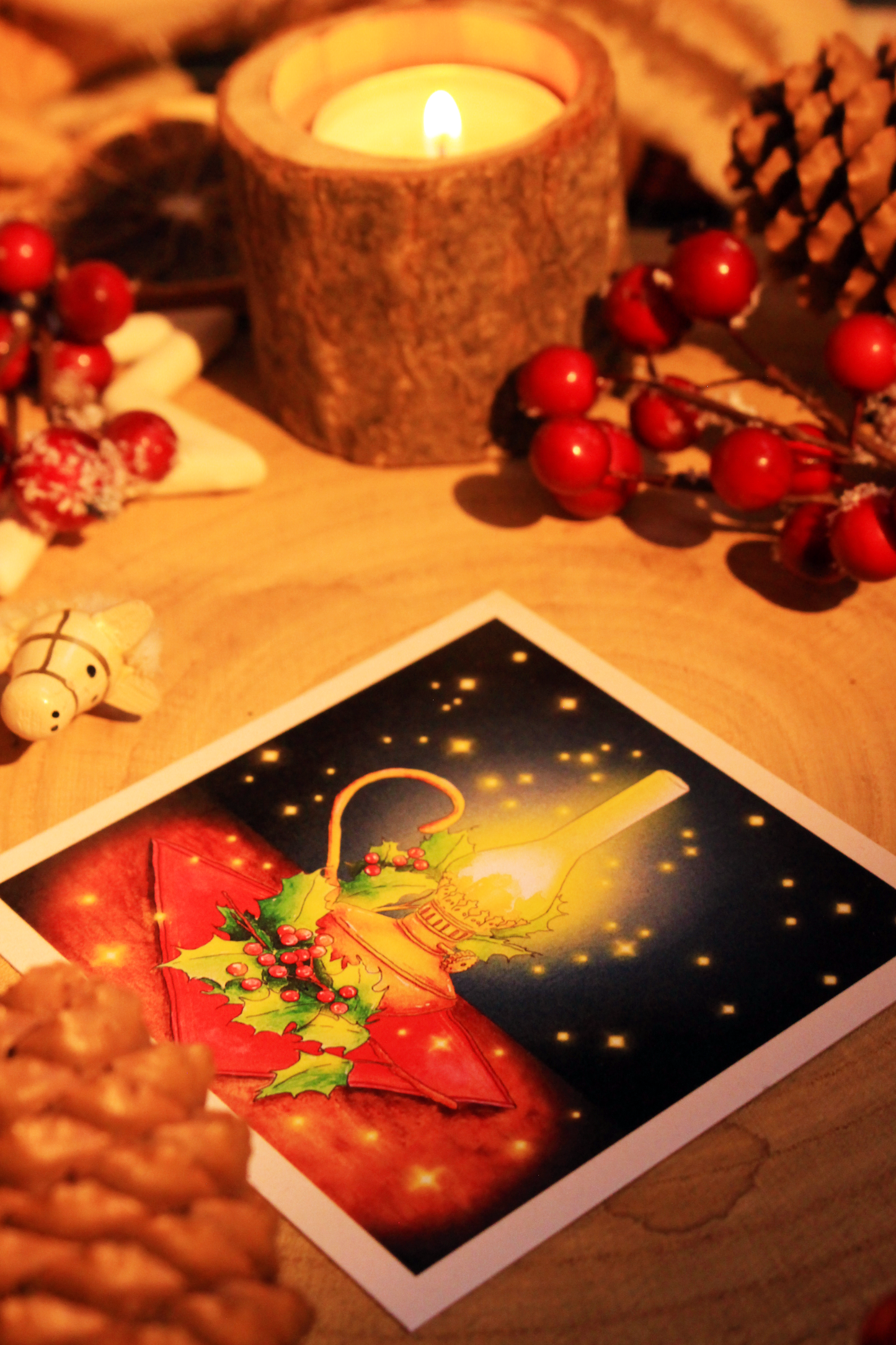 Mini carte Lanterne de Noël