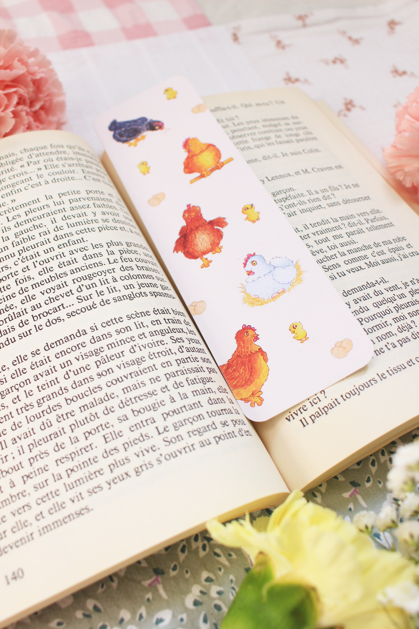 Marque-page Poules