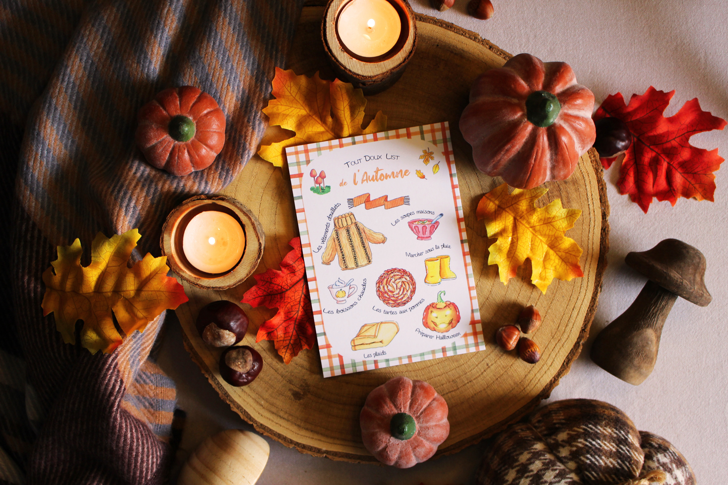 Carte Tout Doux List de l'Automne