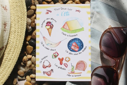 Carte Tout Doux List de l'Eté