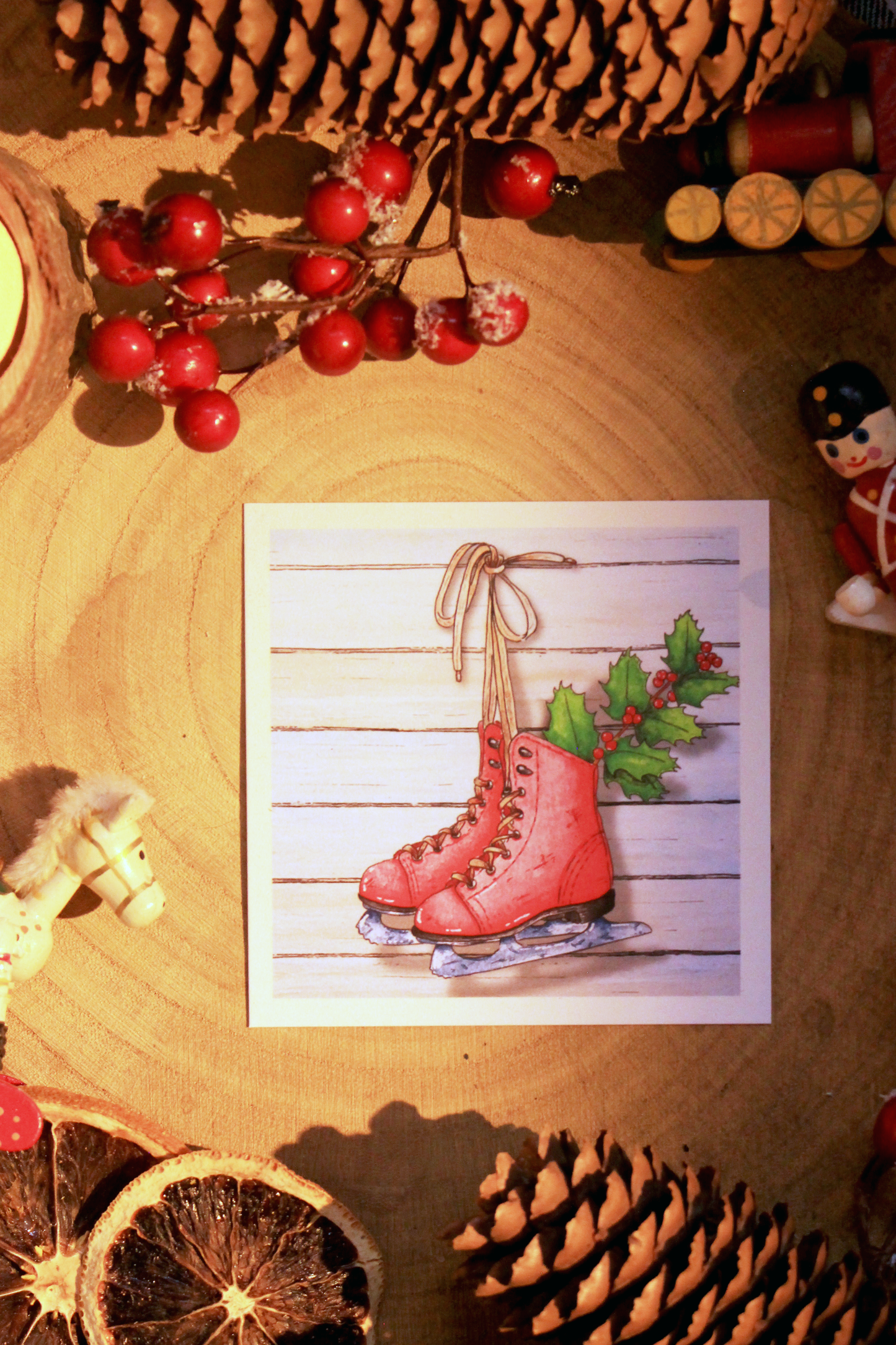 Mini carte Patins à glace