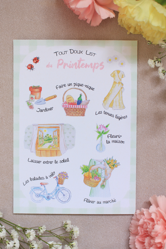 Carte Tout Doux List du Printemps