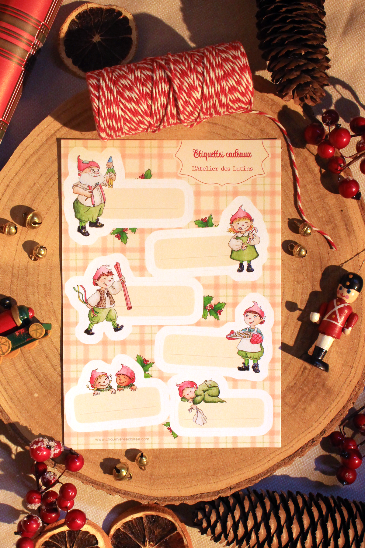 Etiquettes cadeaux L'Atelier des Lutins