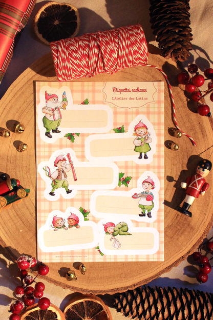 Etiquettes cadeaux L'Atelier des Lutins