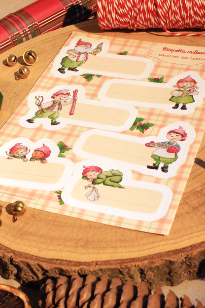 Etiquettes cadeaux L'Atelier des Lutins