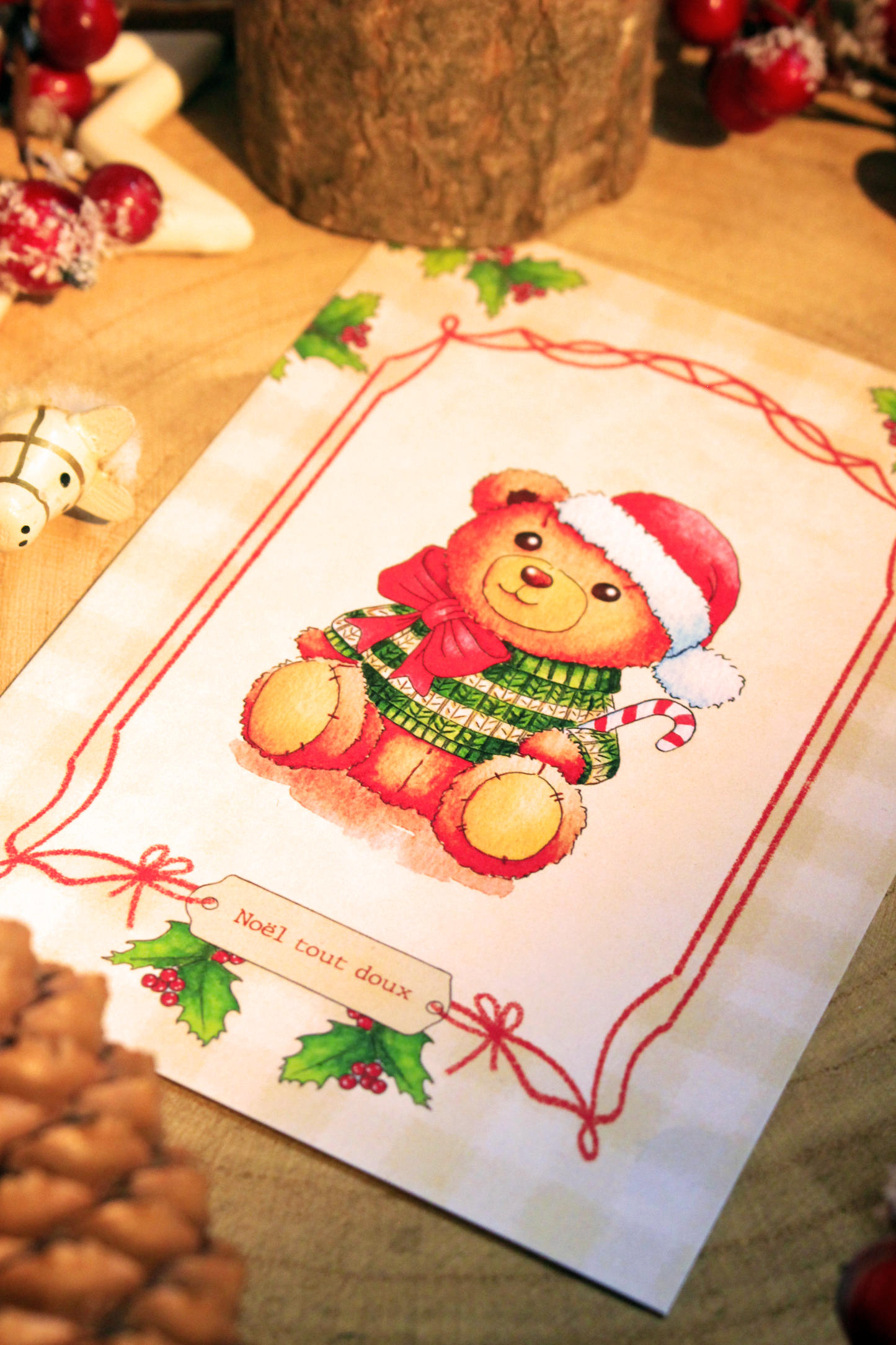 Carte Noël tout doux