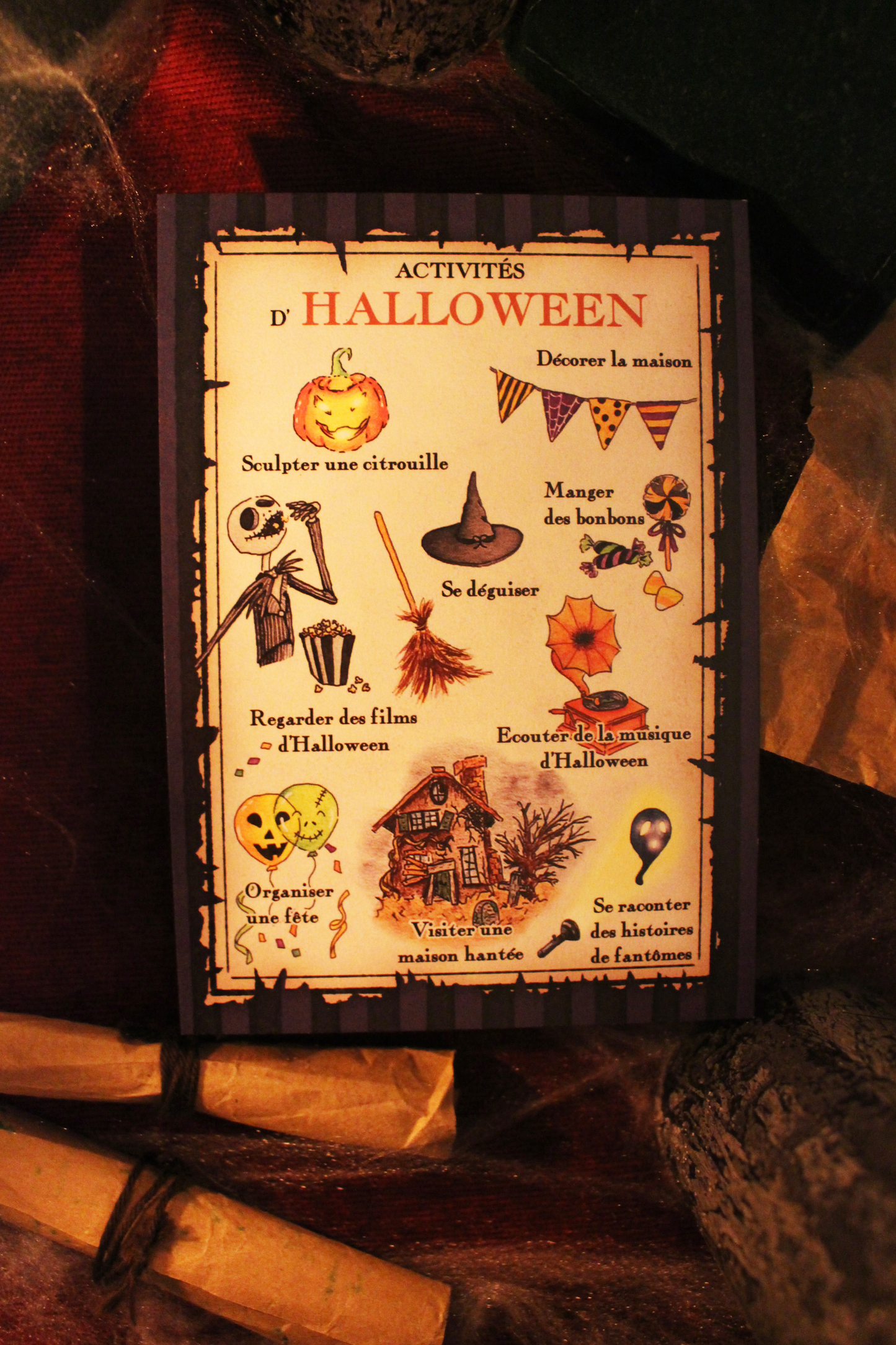 Carte Activités d'Halloween