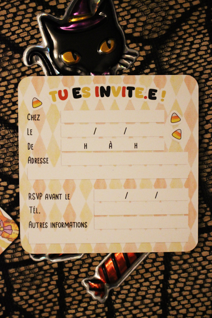 Cartes d'invitation Joyeux Halloween